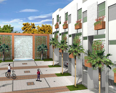 residencial las casas - condomínios horizontais - fachada e ficha técnica