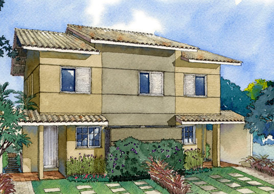 residencial la dolce villa - condomínios horizontais - fachada e ficha técnica